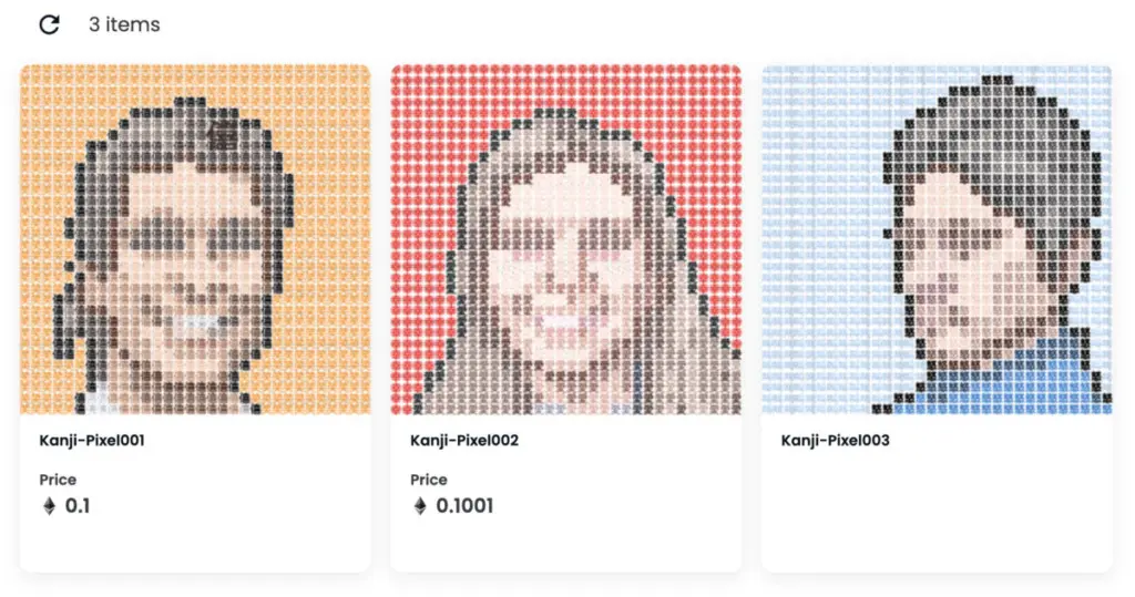 nftで販売されている画像の写真