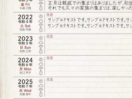 iPadのGoodnotesでも使えるデジタルプランナー10年手帳のテンプレート